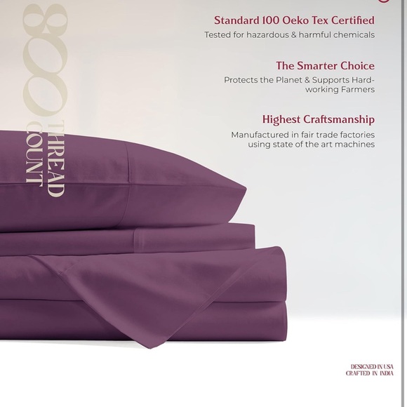 Mayfair Linen 100% Egyptian Cotton Full Fitted Sheet Only - 800 Thread Count 16" - Picture 5 of 7